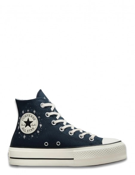 Sneakers Converse Ctas Lift Hi Galaxy en bleu avec plateforme moderne