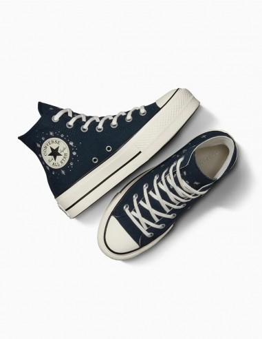 Sneakers Converse Ctas Lift Hi Galaxy en bleu avec plateforme moderne