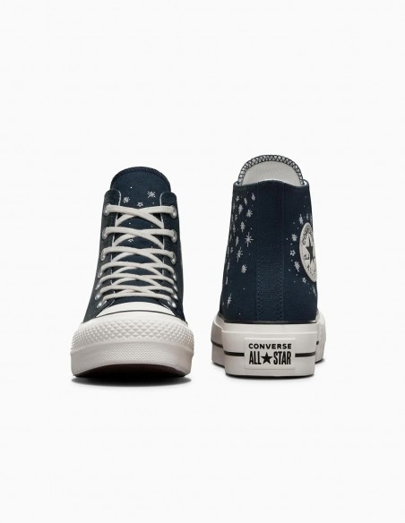 Sneakers Converse Ctas Lift Hi Galaxy en bleu avec plateforme moderne