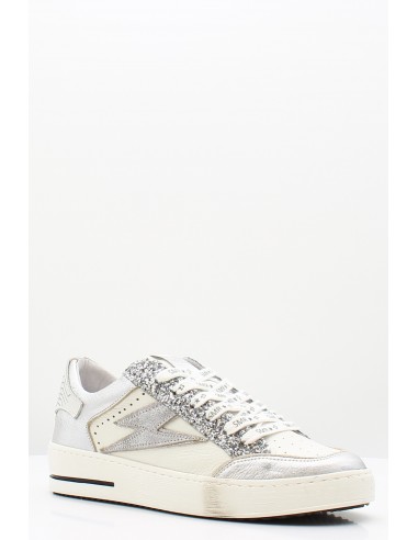 Baskets Semerdjian Noubar argentées avec paillettes pour un look glamour