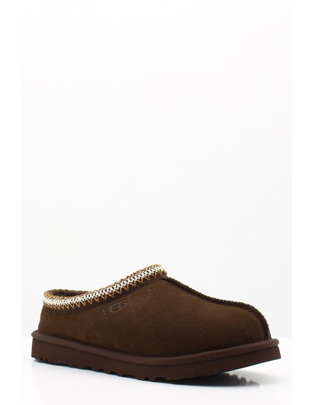 Mules UGG Tasman Dusted Cocoa en suède marron avec doublure en laine