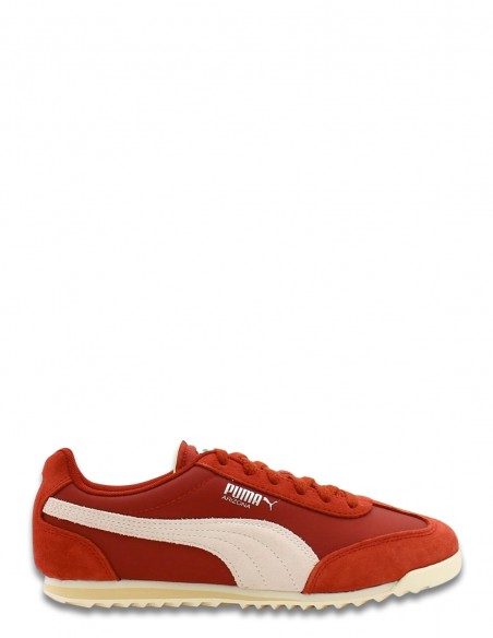 Sneakers Arizona en rouge et beige au style rétro pour un look vintage