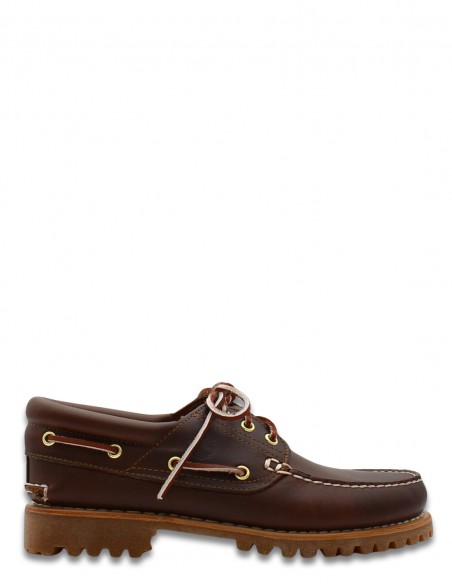 Chaussures bateau Timberland Homme 3-Eye Classic Lug en cuir marron
