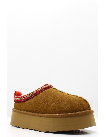 Les Mules Kharisma Dolly 350/24 en suède camel avec plateforme épaisse