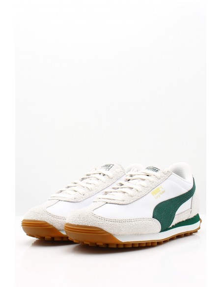 Sneakers Puma Easy Rider Nylon - Baskets en cuir blanc et suède vert