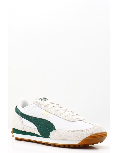 Sneakers Puma Easy Rider Nylon - Baskets en cuir blanc et suède vert