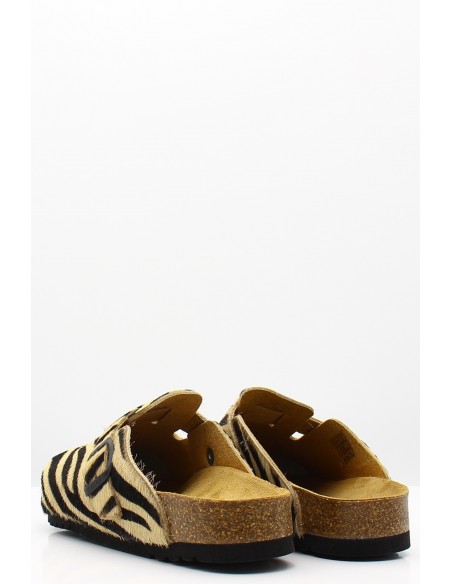 Sabots Scholl Fae Femme  - Sabots à imprimé zèbre avec boucle ajustable