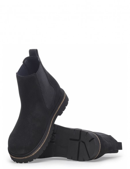 Bottines Chelsea Birkenstock Highwood en suède noir avec semelle crantée