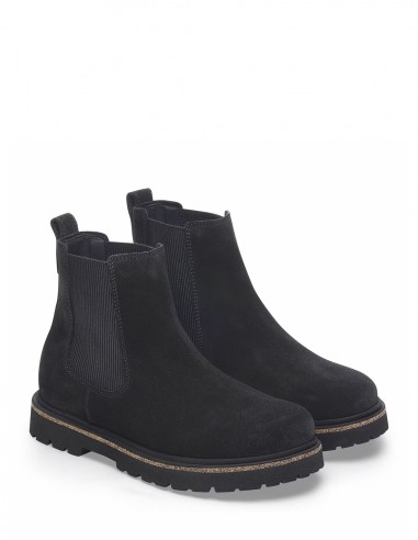 Bottines Chelsea Birkenstock Highwood en suède noir avec semelle crantée