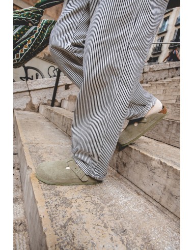 Sabots Birkenstock Boston Suède Kaki - Confort & Style Durable - Hylton