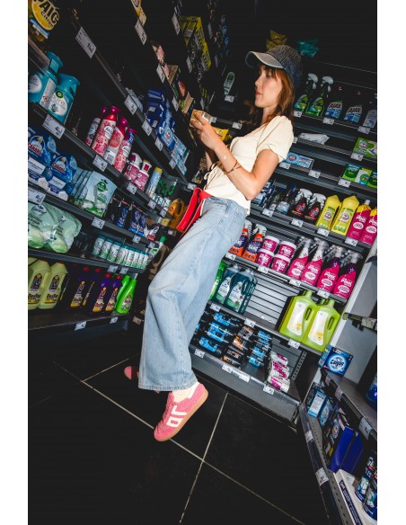 Baskets Roses Back 70 avec Fourrure Vegan - Élégance et Confort Rétro