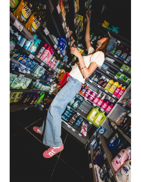 Baskets Roses Back 70 avec Fourrure Vegan - Élégance et Confort Rétro