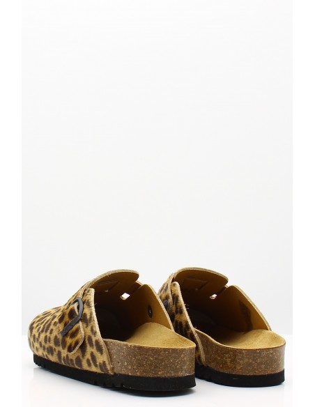 Sabots Scholl Fae - Sabots femme à imprimé léopard avec boucle ajustable