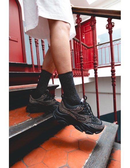 Steve Madden - Baskets de ville Femme Privy Sneaker Noir - Hylton.fr