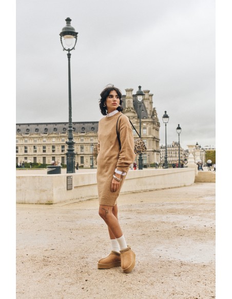 Bottines Platform Suède Beige - Colors of California