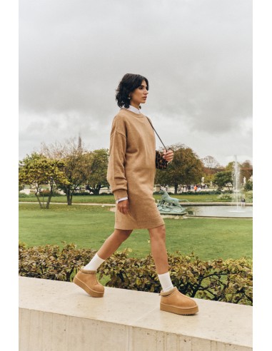 Bottines Platform Suède Beige - Colors of California