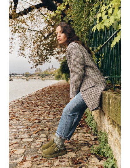 Colors of California - Sabots Femme Cow Suede Platform Vert - Hylton.fr