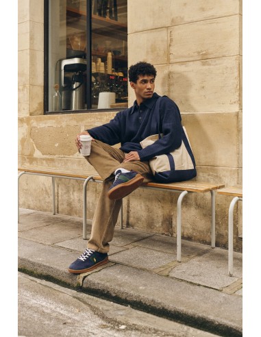 Polo Ralph Lauren Heritage Aera - Baskets Homme en Daim Bleu Marine