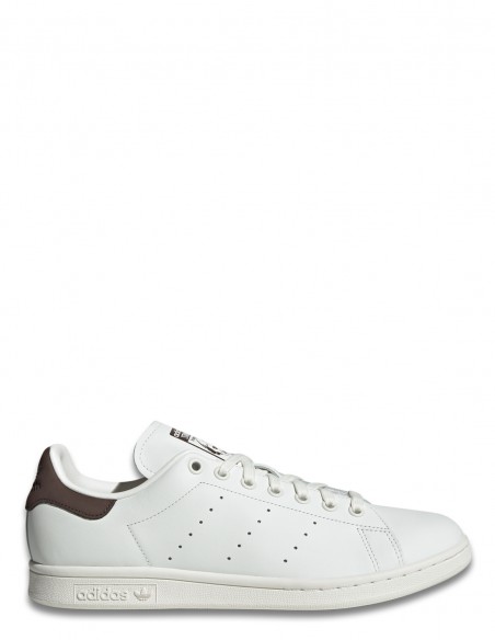 Baskets Adidas Stan Smith - Baskets blanches en cuir avec détails marron