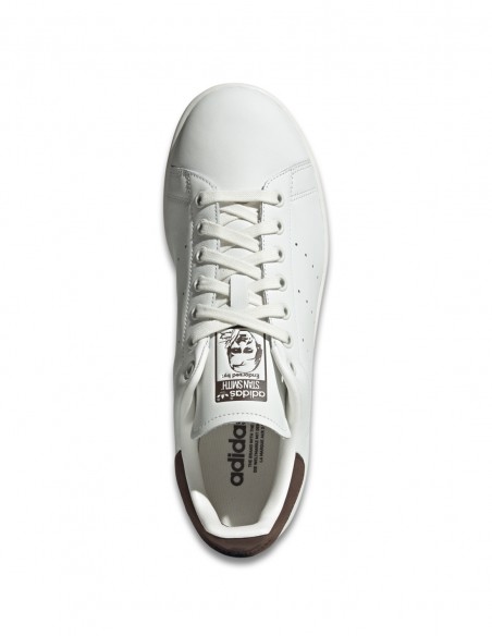 Baskets Adidas Stan Smith - Baskets blanches en cuir avec détails marron