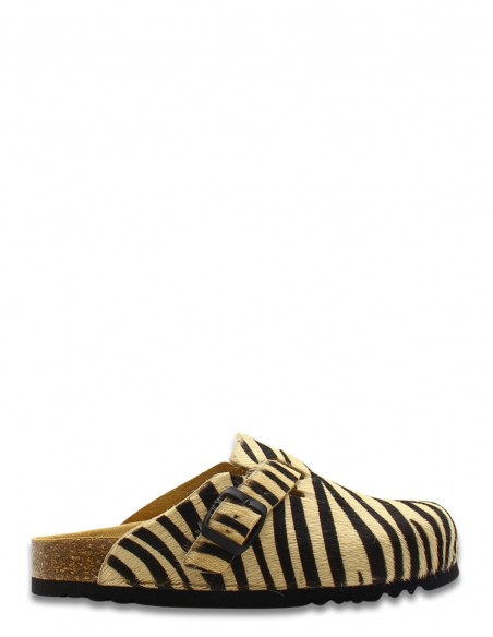 Sabots Scholl Fae Femme  - Sabots à imprimé zèbre avec boucle ajustable