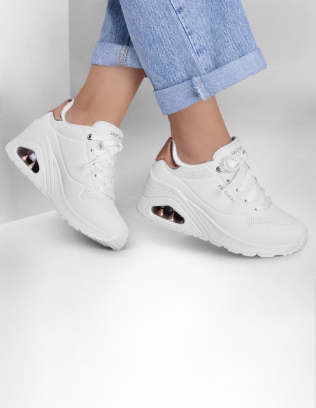 Skechers Wedge Blanches - Élégance et Confort Quotidien - Hylton.fr