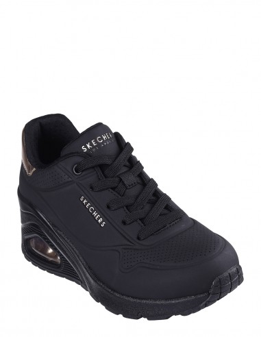 Skechers Wedge Black Gold  - Élégance et Confort Quotidien - Hylton.fr