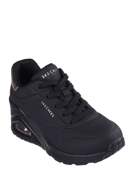 Skechers Wedge Black Gold  - Élégance et Confort Quotidien - Hylton.fr