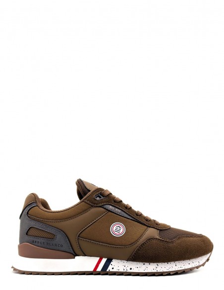 Baskets Serge Blanco Marron - Chaussures Homme - hylton.fr