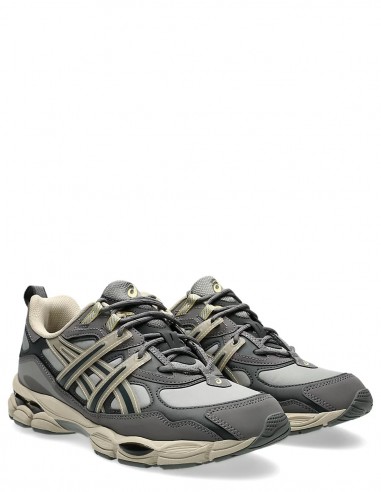 Baskets Asics - Baskets sportives en gris et beige avec semelle caoutchouc