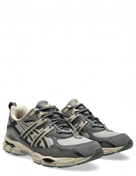 Baskets Asics - Baskets sportives en gris et beige avec semelle caoutchouc
