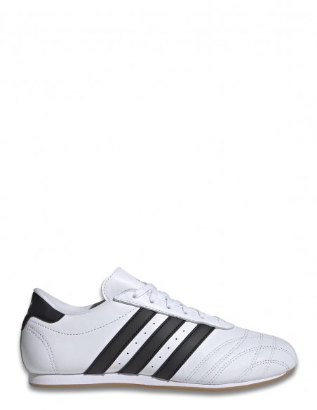 Sneakers Adidas Taekwondo - Chaussures en cuir noir et blanc, vintage.