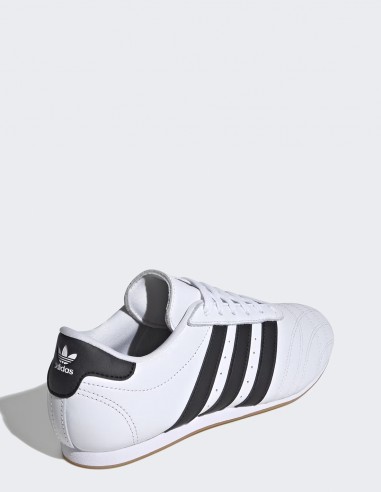 Sneakers Adidas Taekwondo - Chaussures en cuir noir et blanc, vintage.