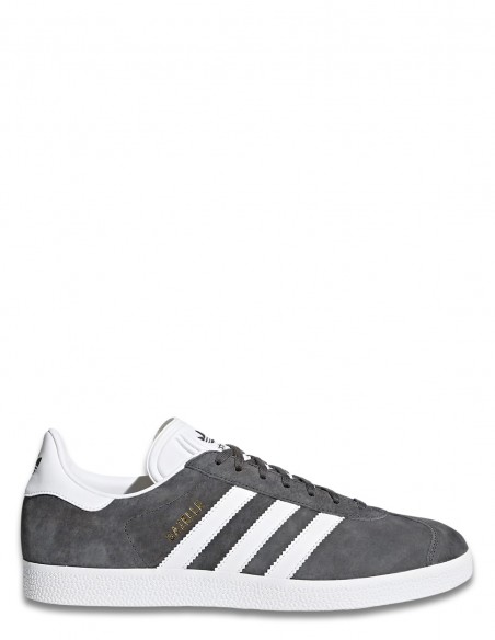 Sneakers Adidas Gazelle - Chaussures en daim gris anthracite et blanc