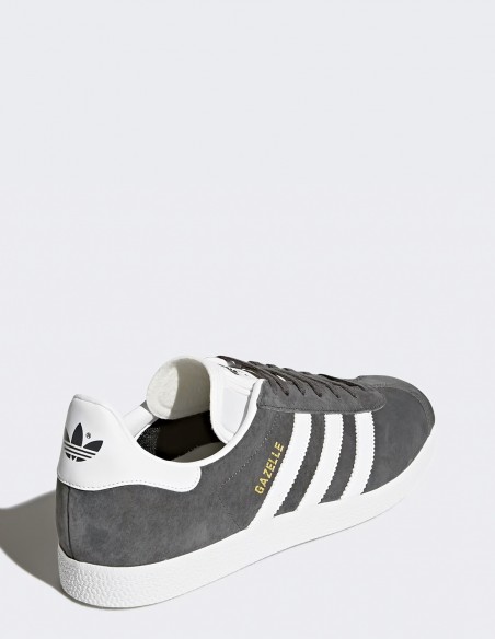 Sneakers Adidas Gazelle - Chaussures en daim gris anthracite et blanc