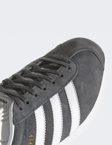Sneakers Adidas Gazelle - Chaussures en daim gris anthracite et blanc