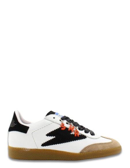 Baskets SMR23 Aslan - Baskets blanches et noires aux détails distinctifs