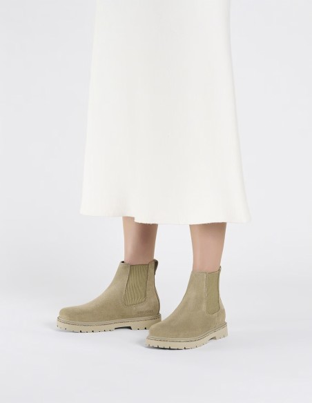 Bottines Chelsea Birkenstock Highwood Femme  - Cuir suédé beige sable