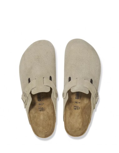 Sabots Birkenstock Boston - Cuir suédé beige sable, confort et style