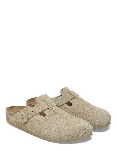 Sabots Birkenstock Boston - Cuir suédé beige sable, confort et style