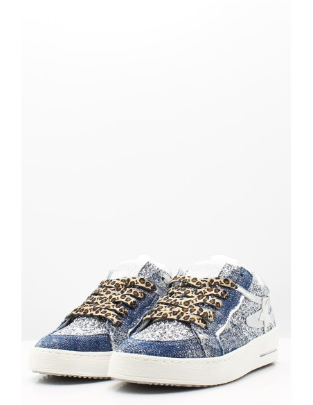 Baskets Semerdjian Vana B608 - Denim et paillettes argentées, unique