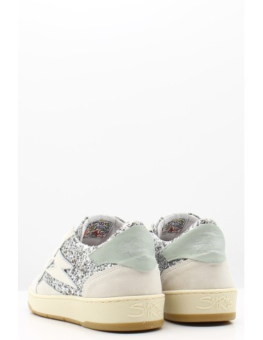 Baskets Semerdjian Dany B653 - Paillettes argentées et détails bleu pastel