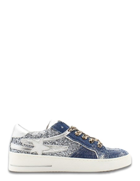 Baskets Semerdjian Vana B608 - Denim et paillettes argentées, unique