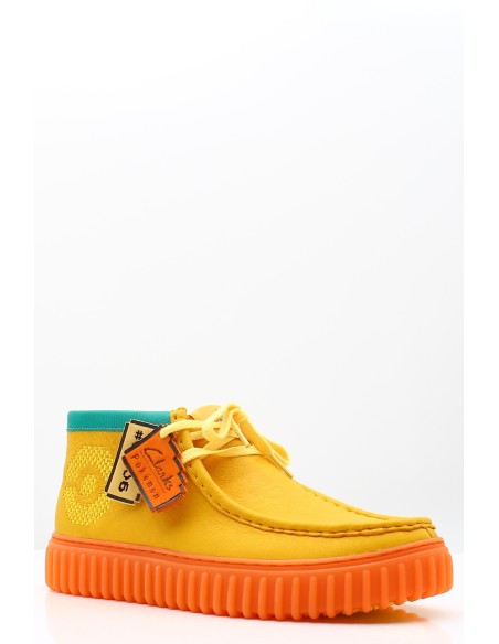 Clarks Torhill Explore - Collaboration Pokémon en cuir jaune et orange