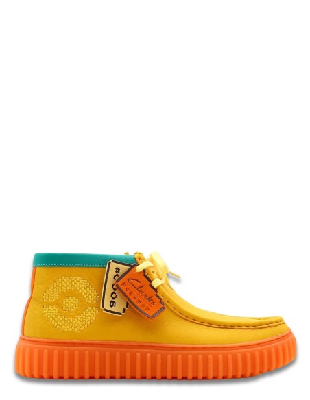 Clarks Torhill Explore - Collaboration Pokémon en cuir jaune et orange