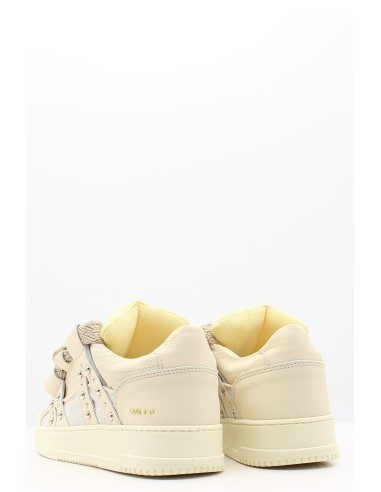 Semerdjian Inna B344 - Cuir Crème & Clous - Sneakers Élégantes et Originales