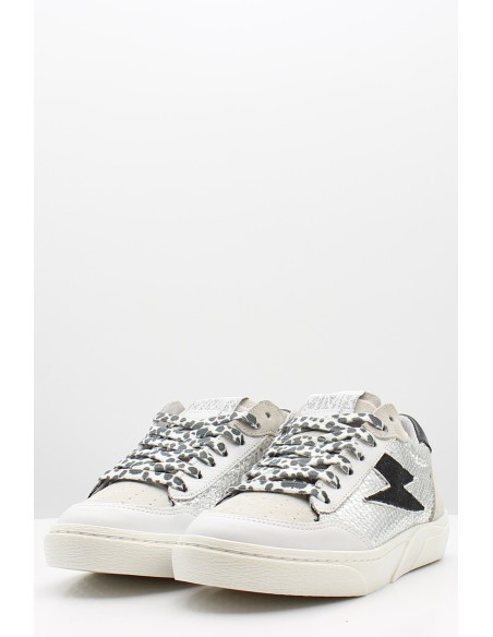 Semerdjan Taline B537 - Baskets imprimé animal femme blanc et noir