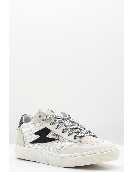 Semerdjan Taline B537 - Baskets imprimé animal femme blanc et noir