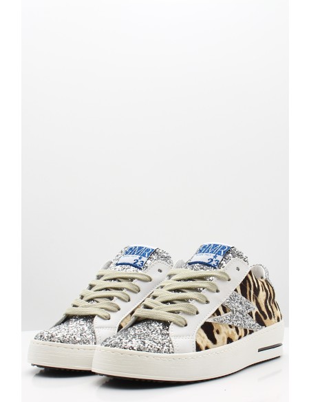 Baskets Ville Femme - Semerdjian Maya B669 - Léopard & Paillettes - Hylton.fr