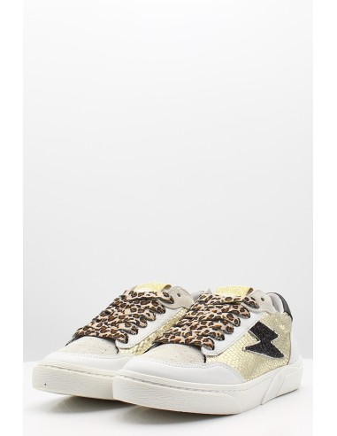 Semerdjan Taline B536 - Baskets à imprimé animal femme beige et noir.